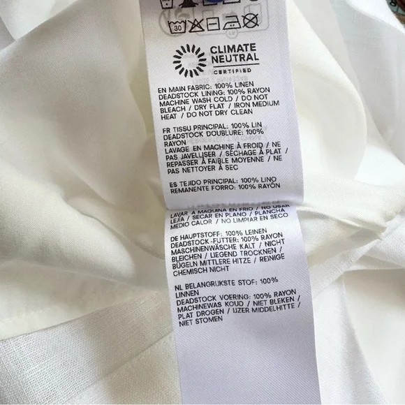 NWT Reformation Hamley Linen Mini Dress White 2 - Picture 10 of 16